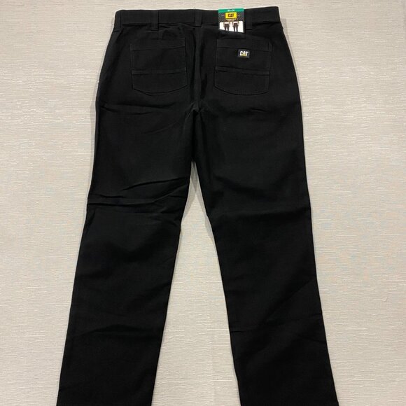 CAT Caterpillar Utility Work Pants Mens 38 x 34 Black Flex Waistband Cell Pocket - Picture 3 of 16